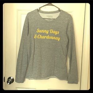 Sunny Days 😎 and Chardonnay 🍷 adorable sweater great for Hamptons